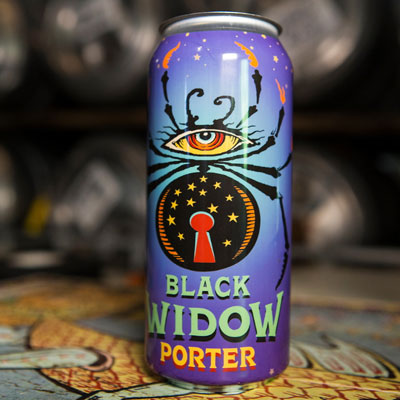 Black Widow Porter in cans