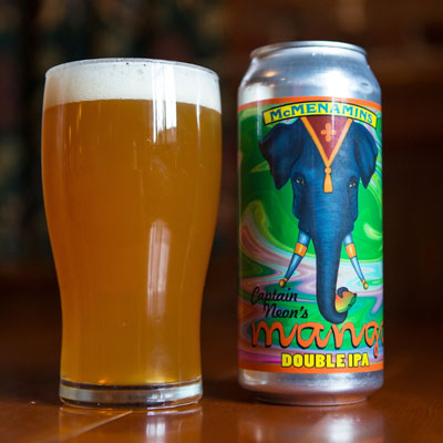 Captain Neons Mango Double IPA in cans