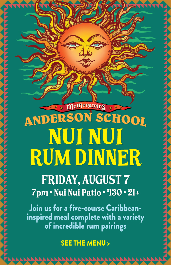 Anderson School Rum Dinner / Nui Nui Rum Dinner